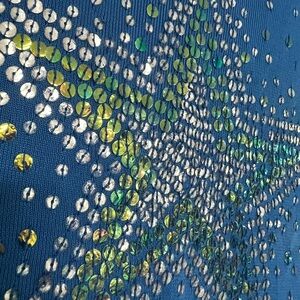 Blue Star Sequin Embellished Women's Top